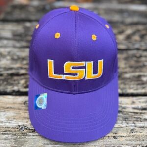 NWT Captivating Headgear LSU Tigers Strap Back Purple Gold Baseball Hat Cap M8